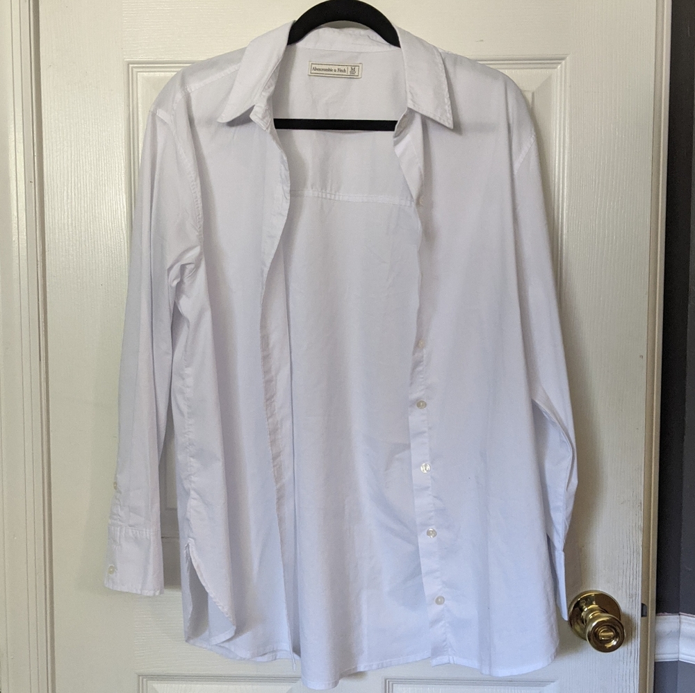 NEW Abercrombie and Fitch white linen shirt